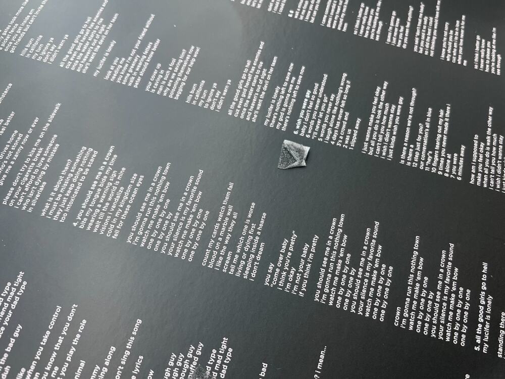Billie Eilish When We All Fall Asleep Where Do We Go Clear Vinyl LP 2019 - Picture 7 of 10